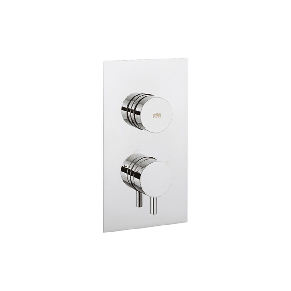Crosswater Dial Kai 1 Outlet Thermostatic Concealed Shower Valve - Chrome