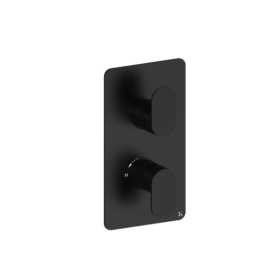 Crosswater Drift 1 Outlet Thermostatic Concealed Shower Valve - Matt Black