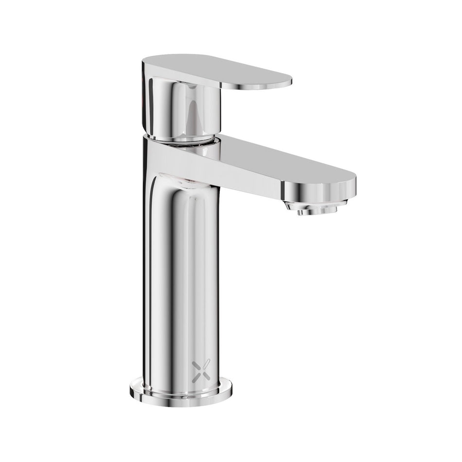 Crosswater Drift Deck Mounted Basin Monobloc Tap With Click Clack Waste - Chrome