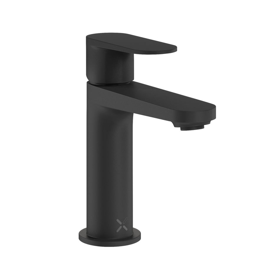 Crosswater Drift Deck Mounted Basin Monobloc Tap With Click Clack Waste - Matt Black