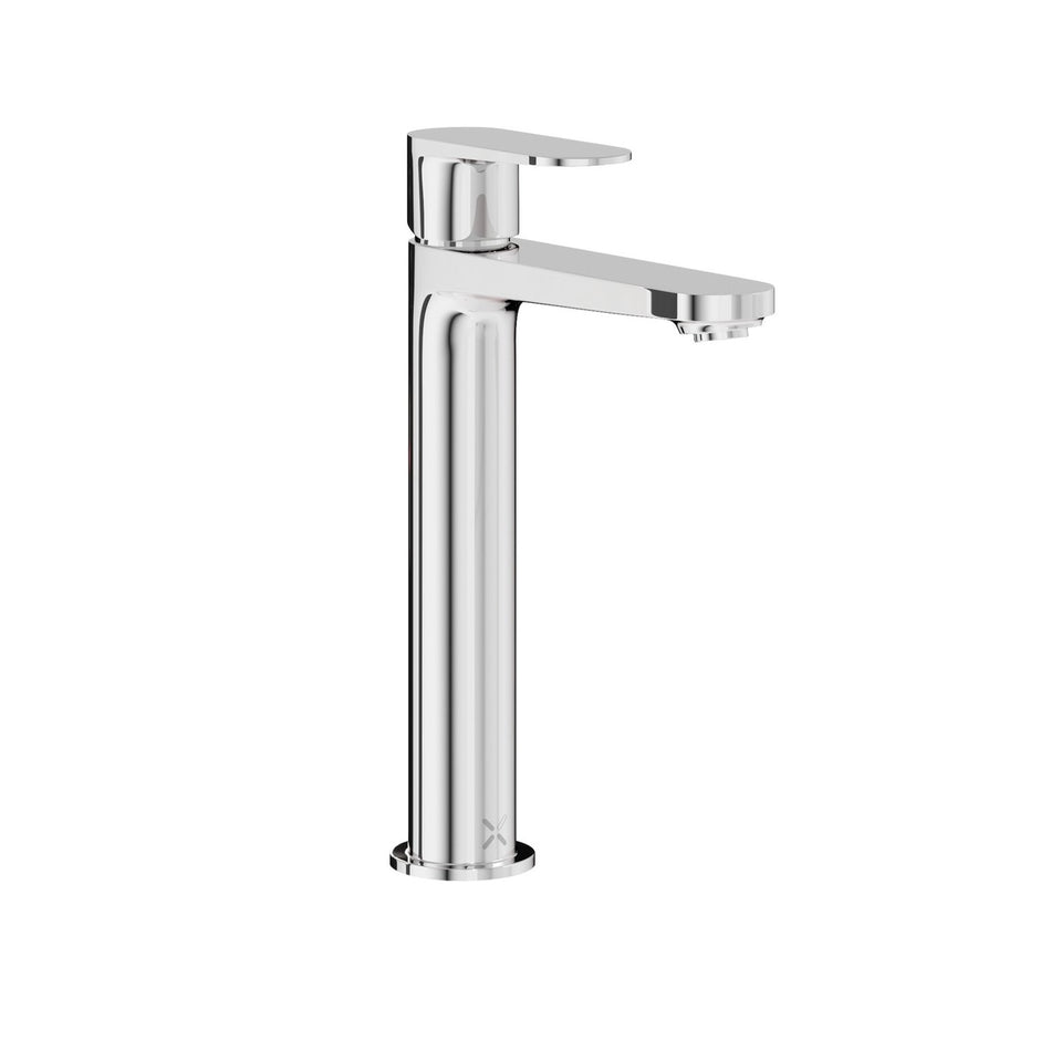 Crosswater Drift Deck Mounted Tall Basin Monobloc Tap With Click Clack Waste - Chrome