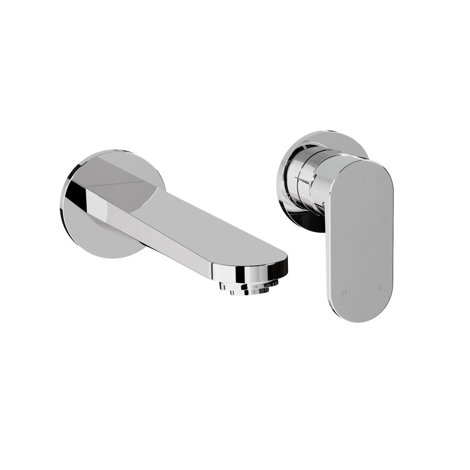 Crosswater Drift Wall Mounted Basin Mixer Tap - Chrome