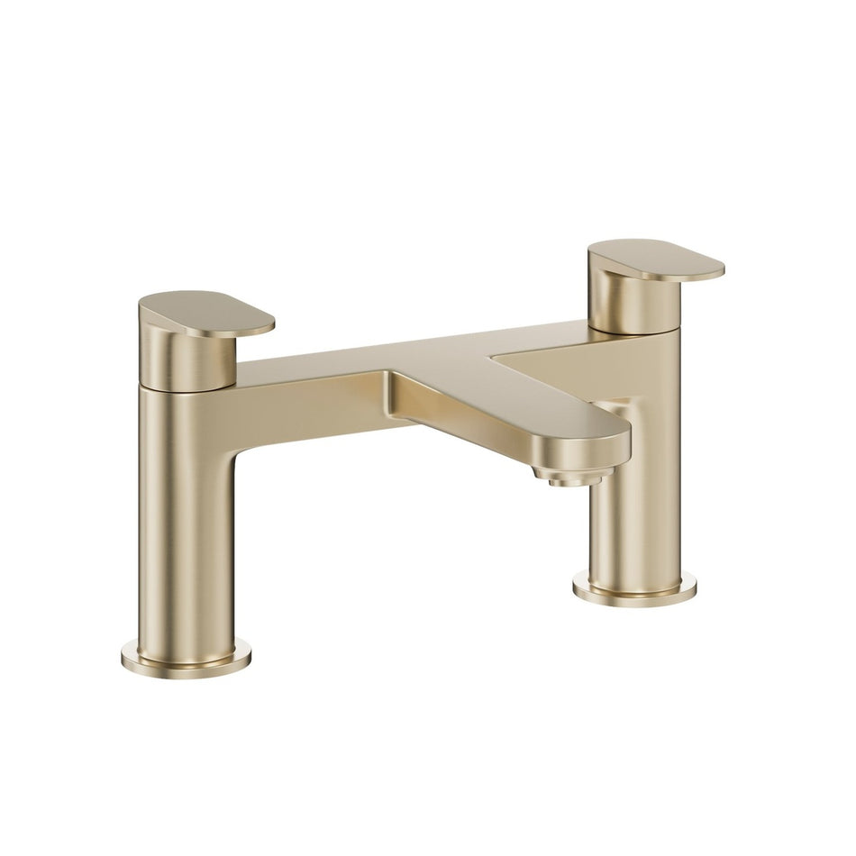 Crosswater Drift Deck Mounted Bath Filler - Brushed Brass