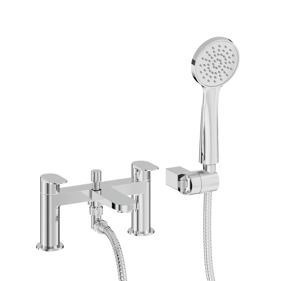 Crosswater Drift Deck Mounted Bath Shower Mixer - Chrome