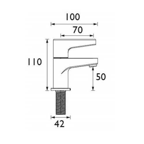 Bristan Design Utility Lever Basin Pillar Taps - Chrome