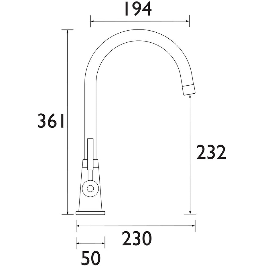 Bristan Dune Monobloc Kitchen Mixer Tap - Chrome