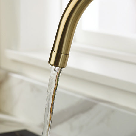 Bristan Echo Deck Mounted Easyfit Mono Kitchen Mixer Tap - Brushed Brass