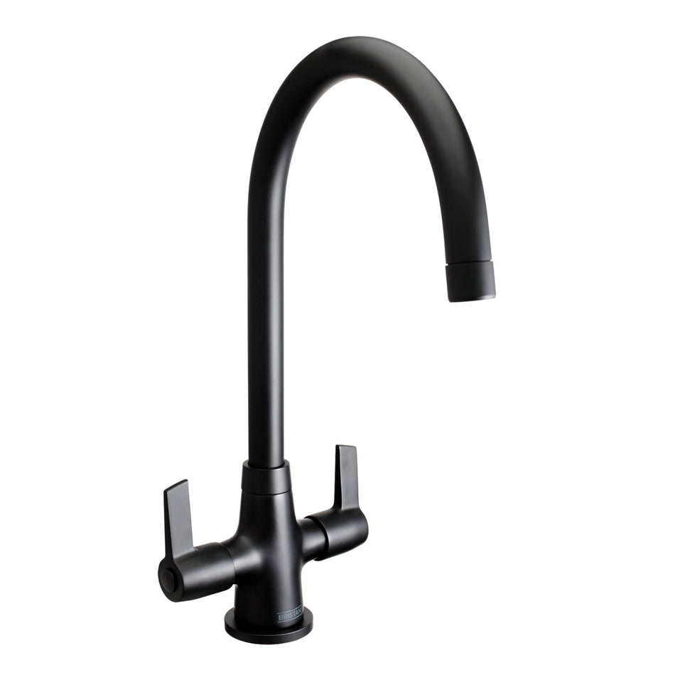 Bristan Echo Deck Mounted Easyfit Mono Kitchen Mixer Tap - Matt Black
