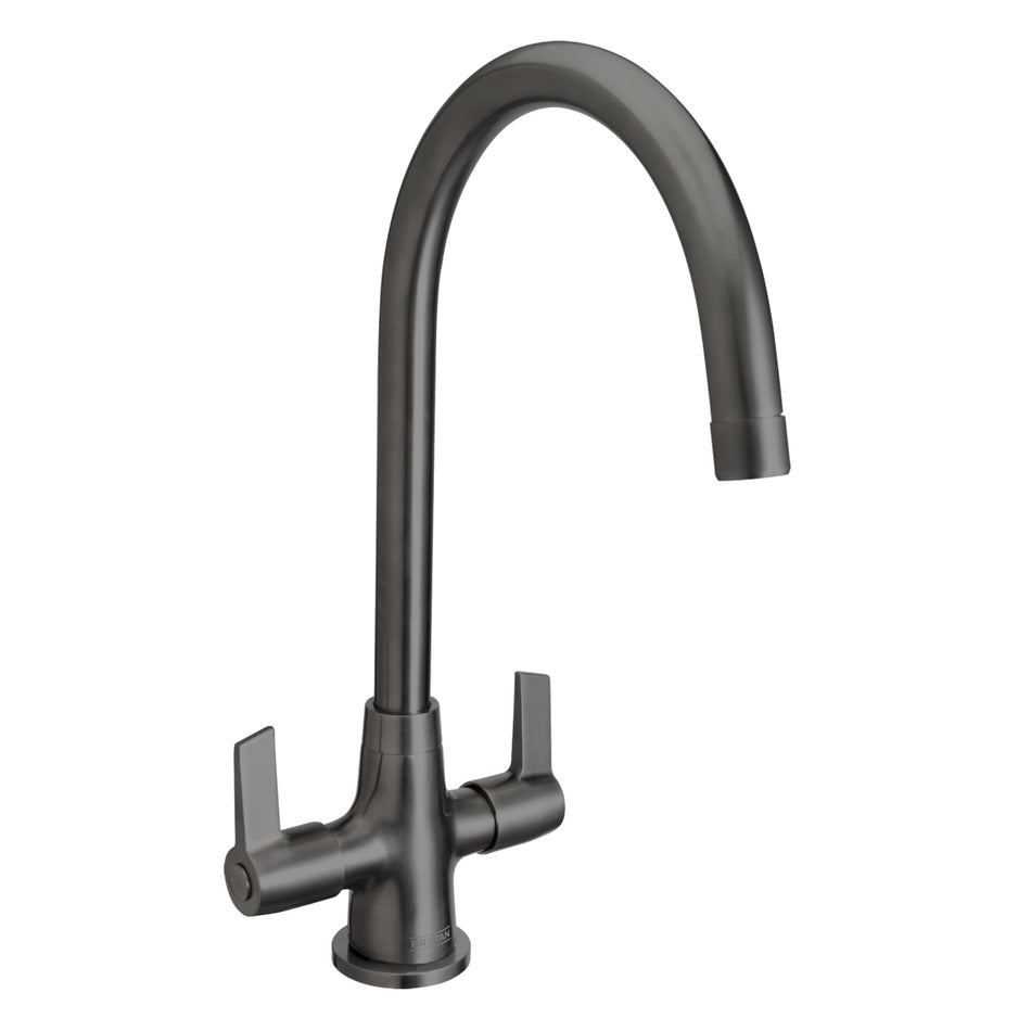 Bristan Echo Deck Mounted Easyfit Mono Kitchen Mixer Tap - Gun Metal