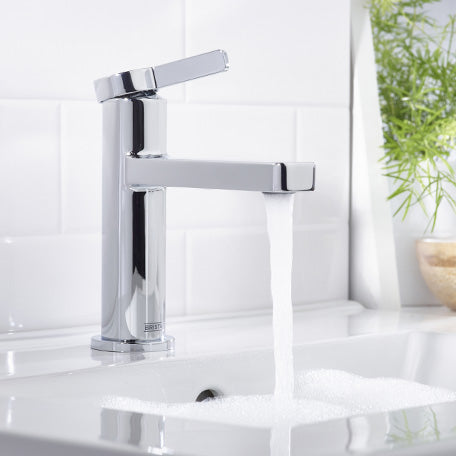 Bristan Elevar Deck Mounted Basin Mixer Tap With Clicker Waste - Chrome