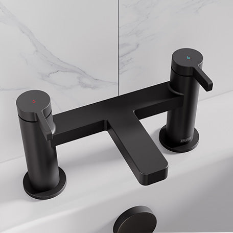 Bristan Elevar Deck Mounted Bath Filler Tap - Black