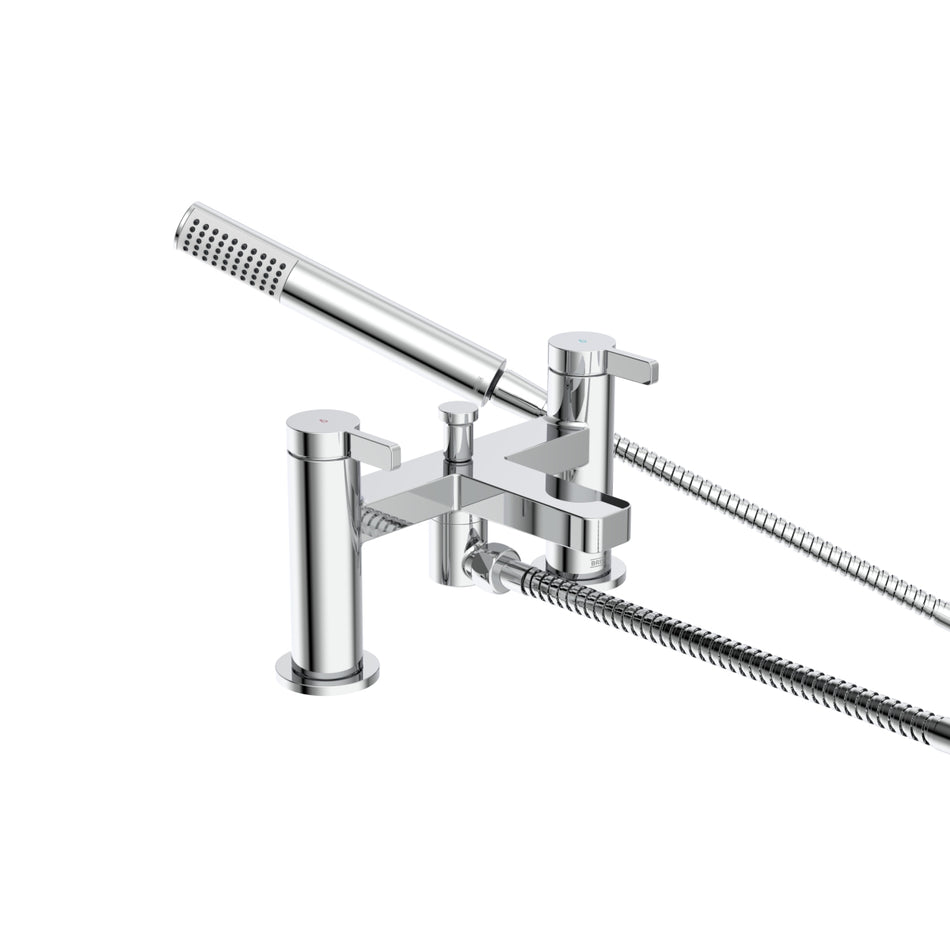 Bristan Elevar Bath Shower Mixer Tap With Shower Handset and Hose - Chrome