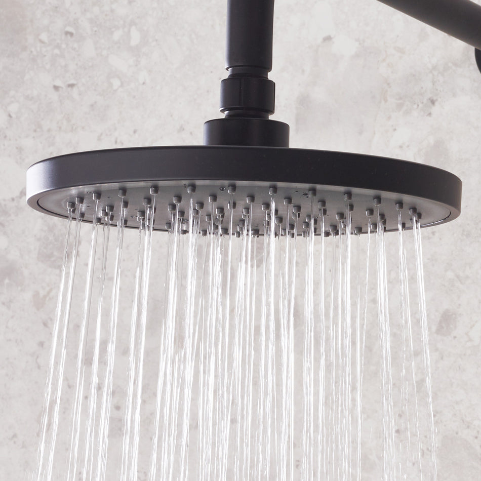Bristan Round Fixed Shower Head - 200mm Wide - Matt Black