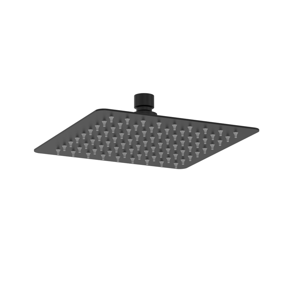 Bristan Square Slim Fixed Shower Head - 200mm Wide - Matt Black