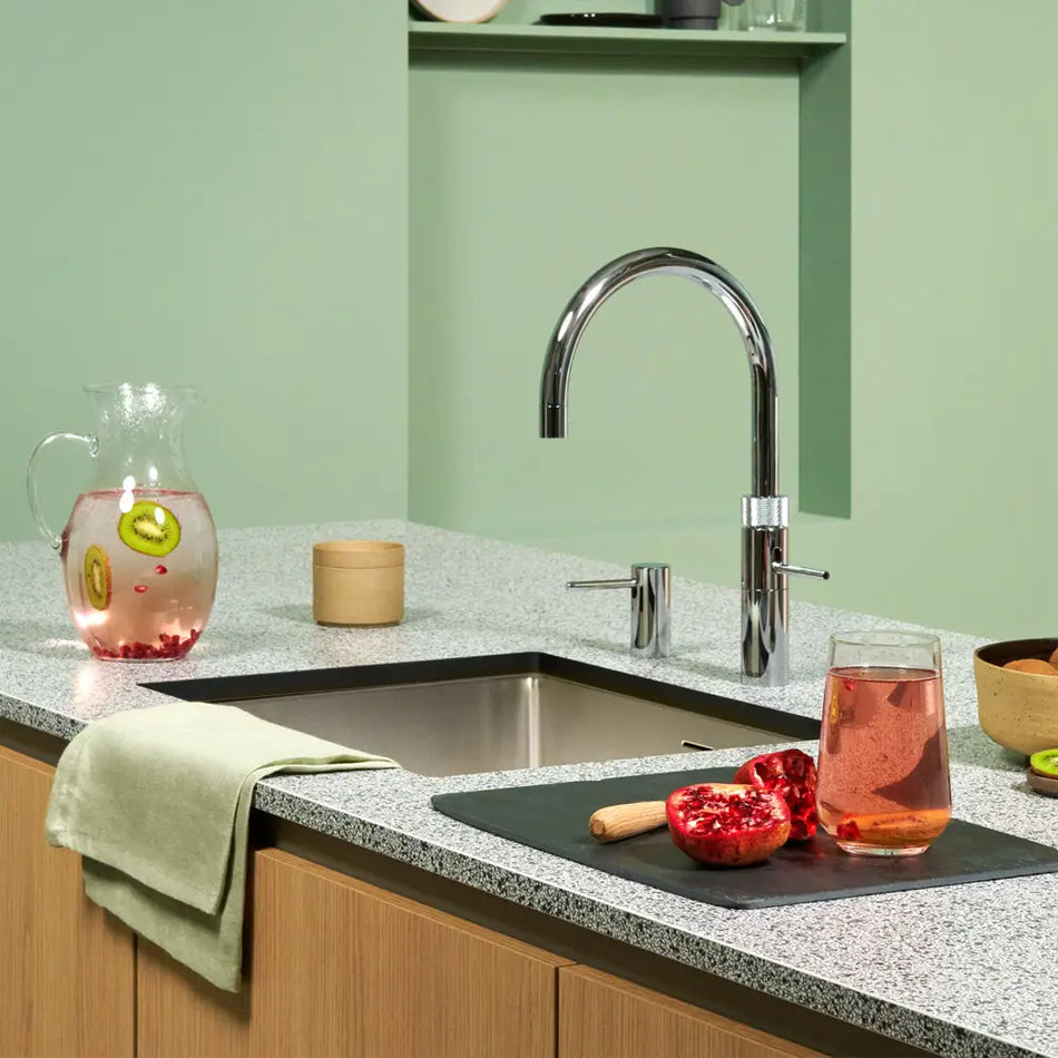 Quooker Fusion Round Boiling Water Tap with Tank - Chrome