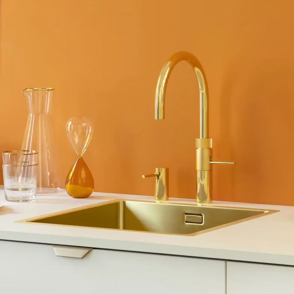 Quooker Fusion Round Boiling Water Tap with Tank - Gold