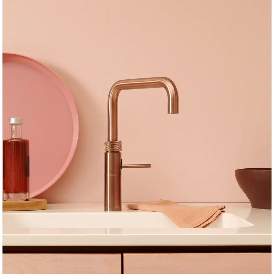 Quooker Fusion Square Boiling Water Tap with Tank - Rose Copper
