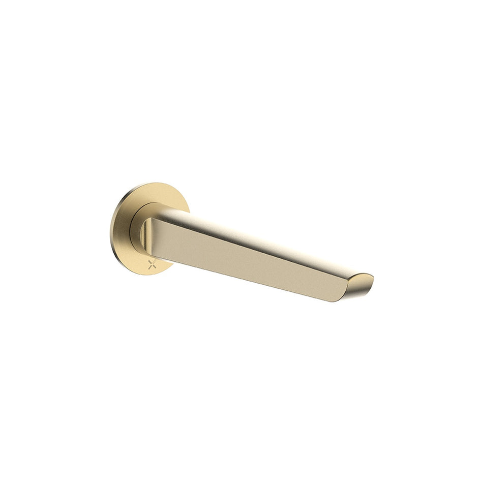 Crosswater Foile Wall Mounted Bath Spout - Brushed Brass