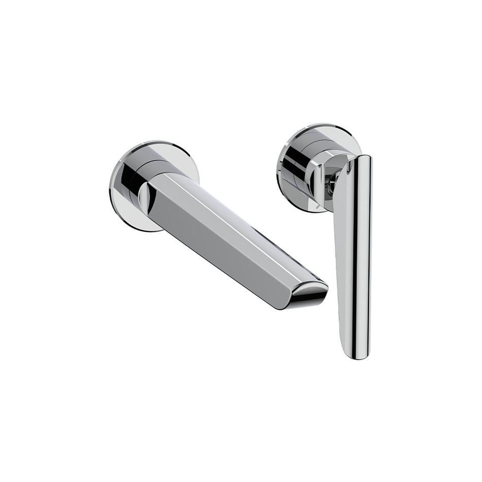 Crosswater Foile Wall Mounted 2 Hole Basin Mixer Tap - Chrome