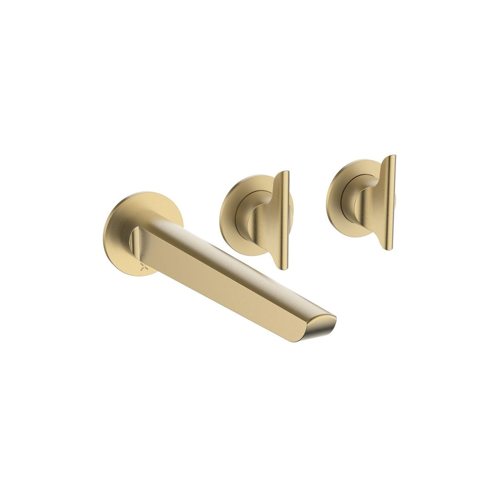Crosswater Module Foile 2 Handle With Bath Spout Trim - Brushed Brass