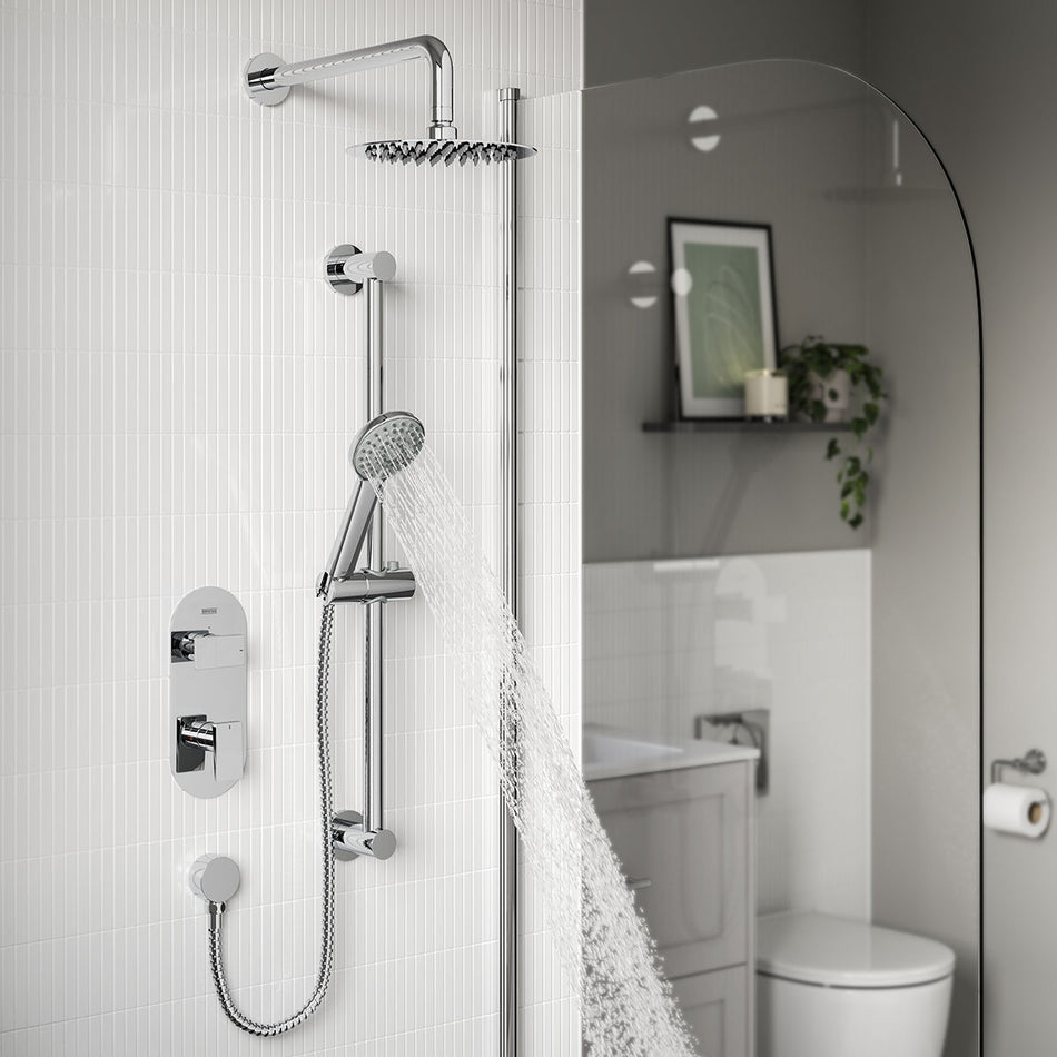 Bristan Frammento 2 Outlet Thermostatic Concealed Shower Kit - Chrome