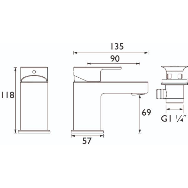 Bristan Frenzy Basin Mixer Tap - Chrome