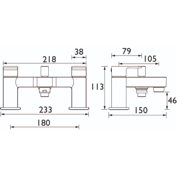 Bristan Frenzy Bath Shower Mixer Tap - Chrome