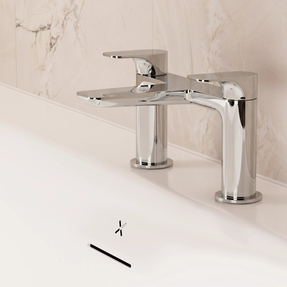 Crosswater Fuse Deck Mounted Bath Filler Tap - Chrome