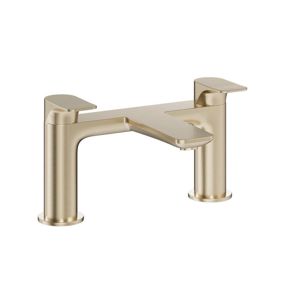 Crosswater Fuse Deck Mounted Bath Filler Tap - Brushed Brass