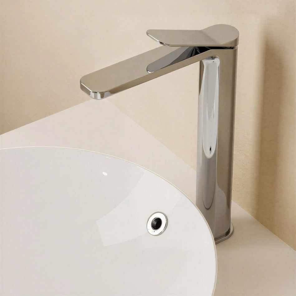 Crosswater Glide II Deck Mounted Tall Monobloc Basin Mixer Tap - Chrome