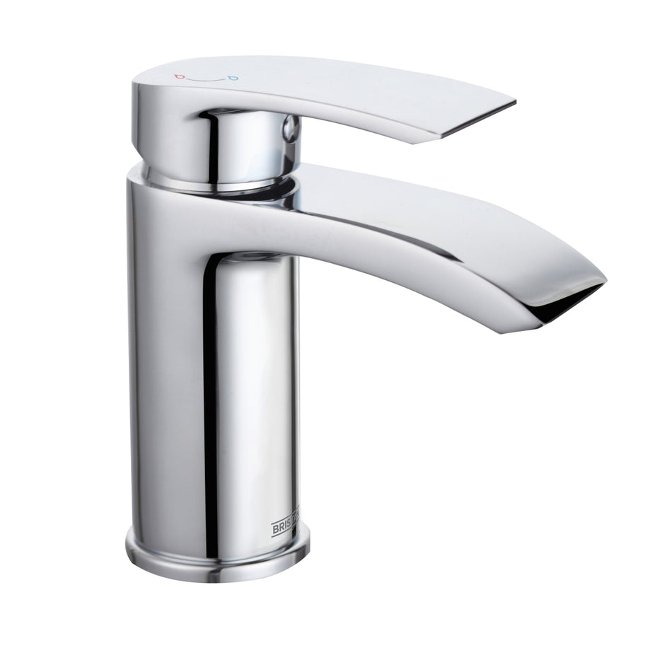 Bristan Glide Eco Start Basin Mixer Tap With Clicker Waste - Chrome