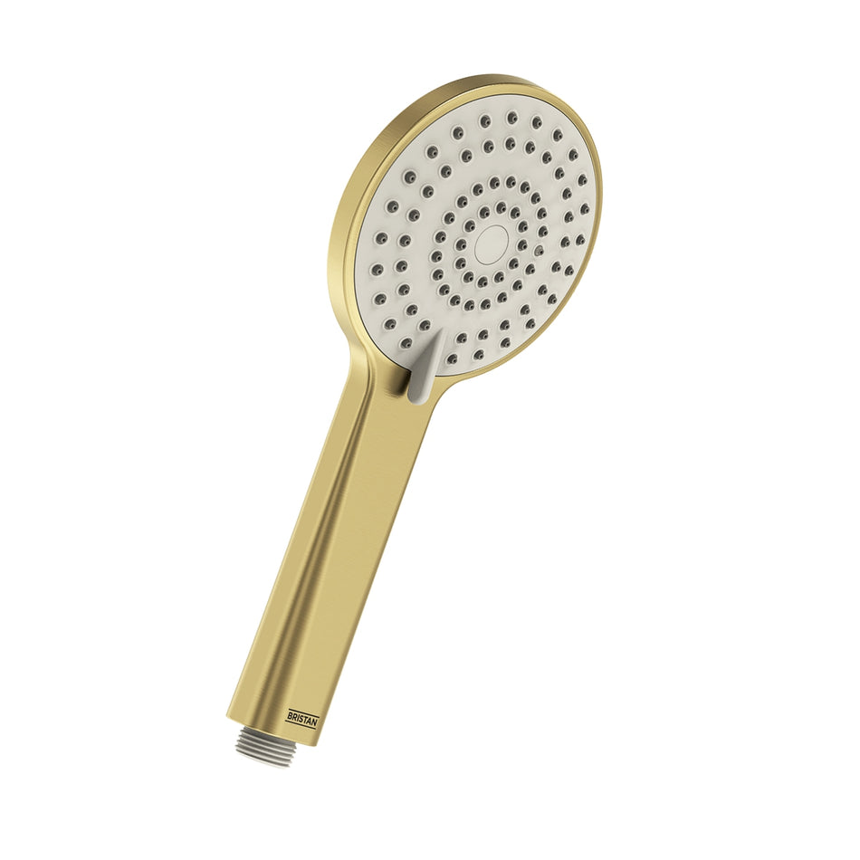 Bristan Multi Function Shower Handset - 3 Spray Modes - Brushed Brass