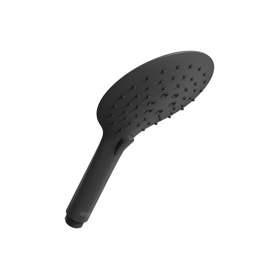 Bristan Round Multi Function Large Shower Handset - 3 Spray Modes And Push Button - Matt Black