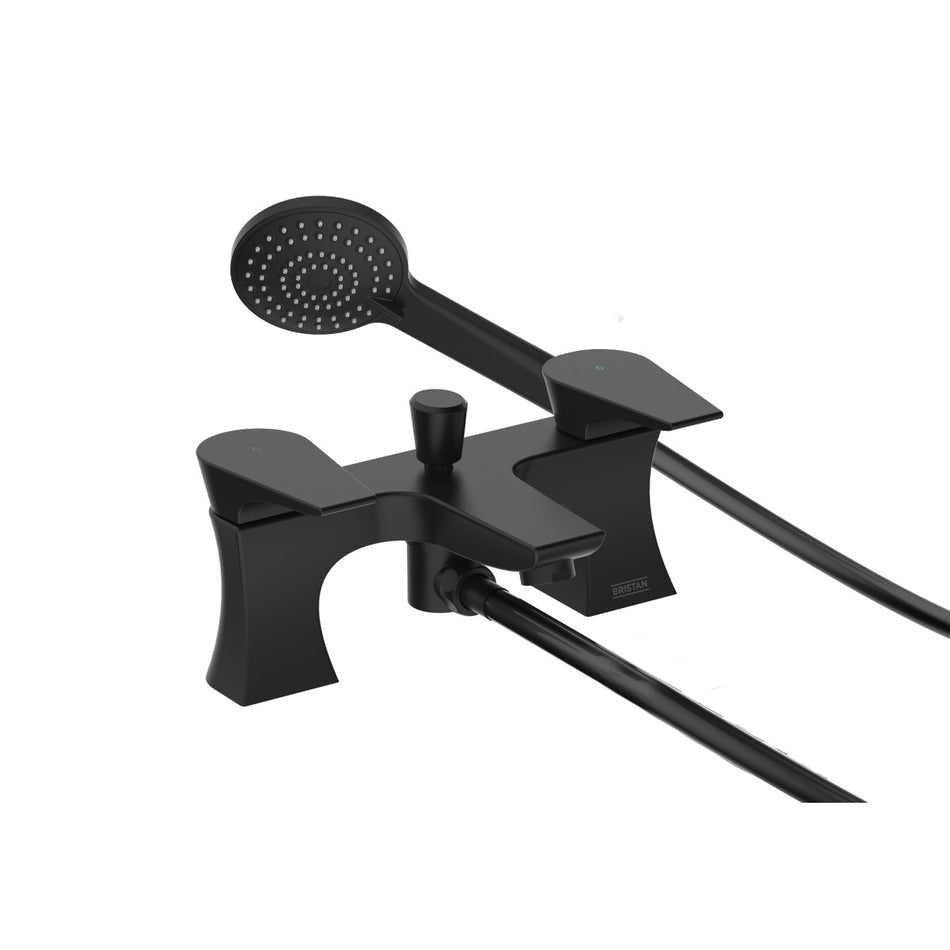 Bristan Hourglass Bath Shower Mixer Tap - Black