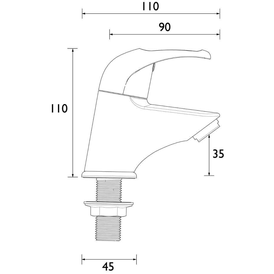 Bristan Java Basin Pillar Taps - Chrome
