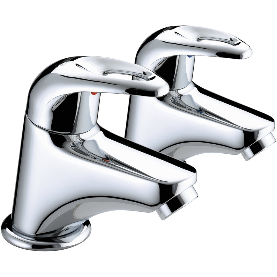 Bristan Java Bath Pillar Taps - Chrome