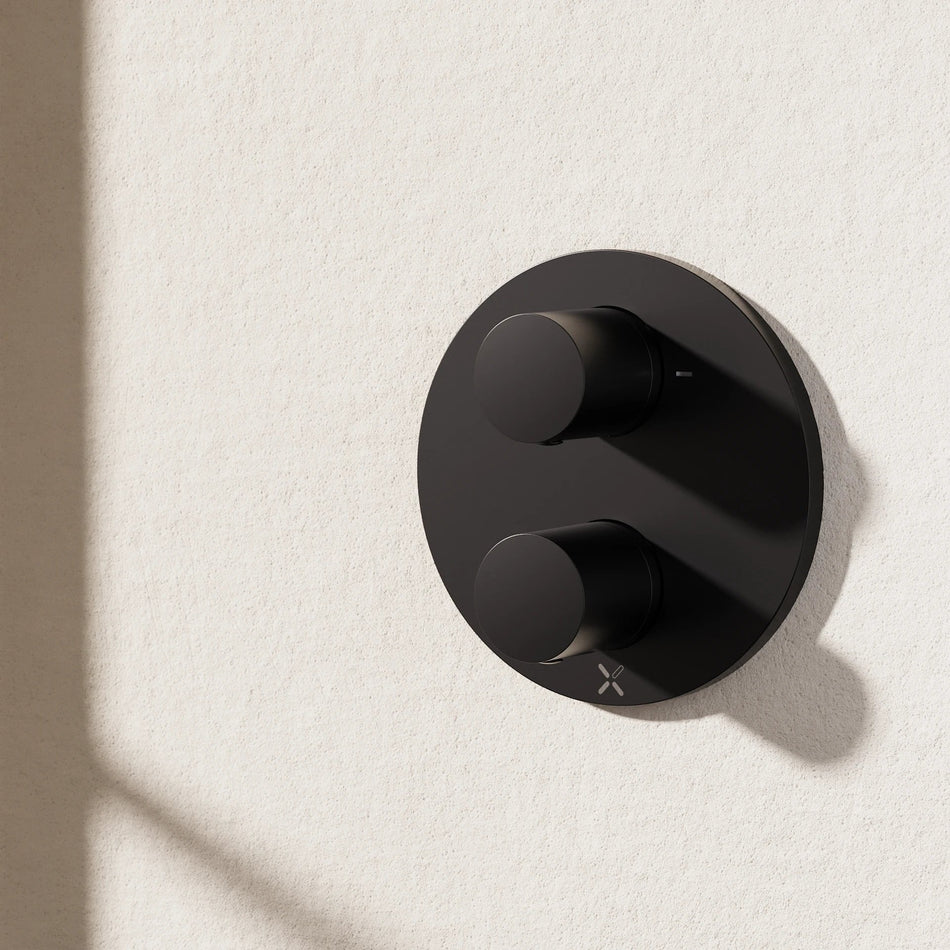 Crosswater Lazo 2 Outlet Crossbox Trim And Levers - Matt Black