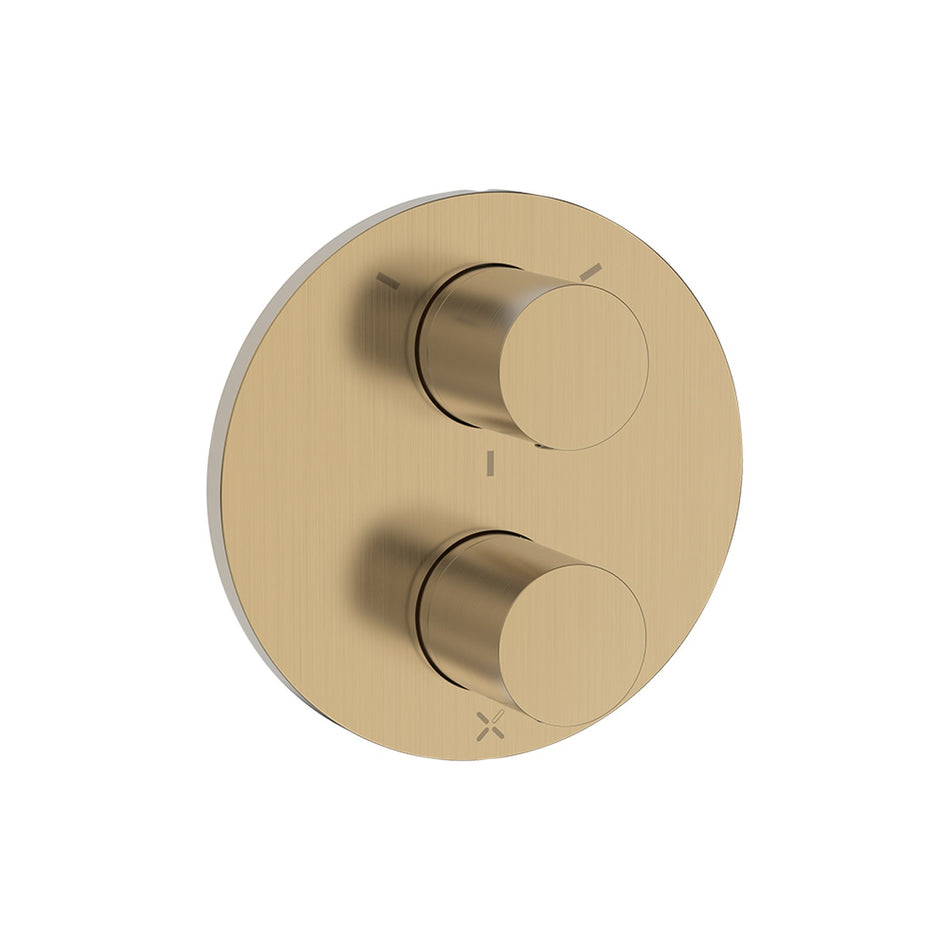 Crosswater Lazo 3 Outlet Crossbox Trim And Levers - Brushed Brass