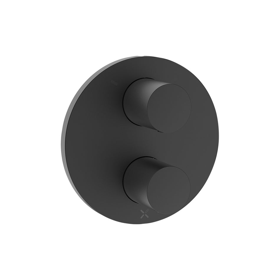 Crosswater Lazo 3 Outlet Crossbox Trim And Levers - Matt Black