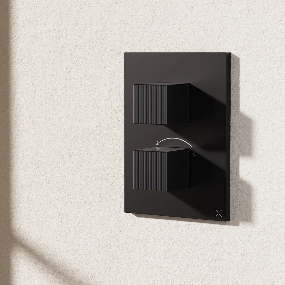 Crosswater Limit 2 Outlet Crossbox Trim And Levers - Matt Black