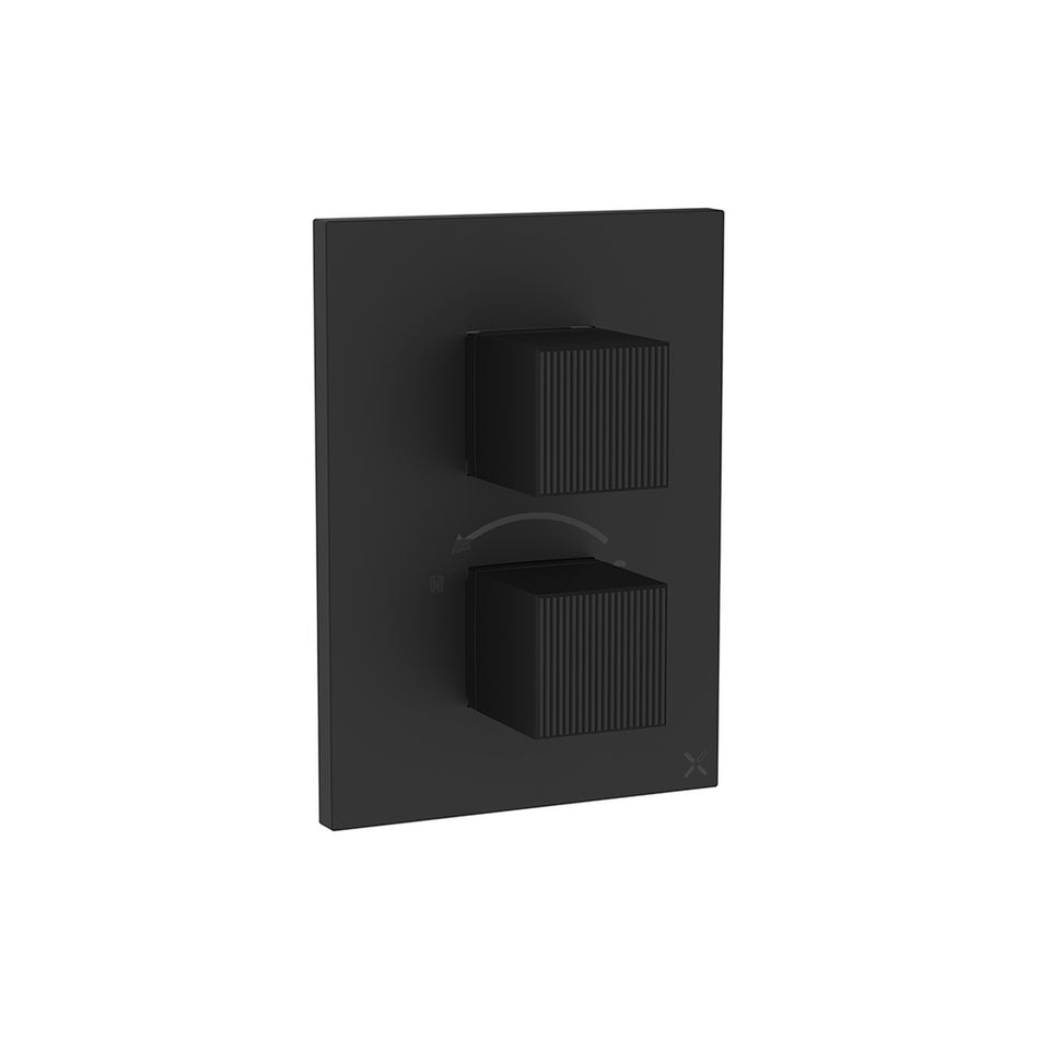Crosswater Limit 2 Outlet Crossbox Trim And Levers - Matt Black