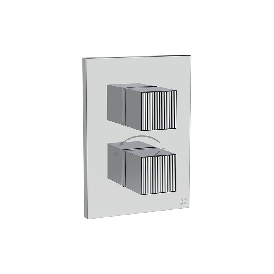 Crosswater Limit 3 Outlet Crossbox Trim And Levers - Chrome