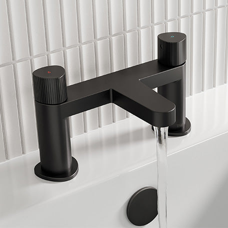 Bristan Liso Deck Mounted Bath Filler Tap - Matt Black