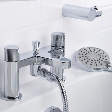 Bristan Liso Bath Shower Mixer Tap With Shower Handset and Hose - Chrome
