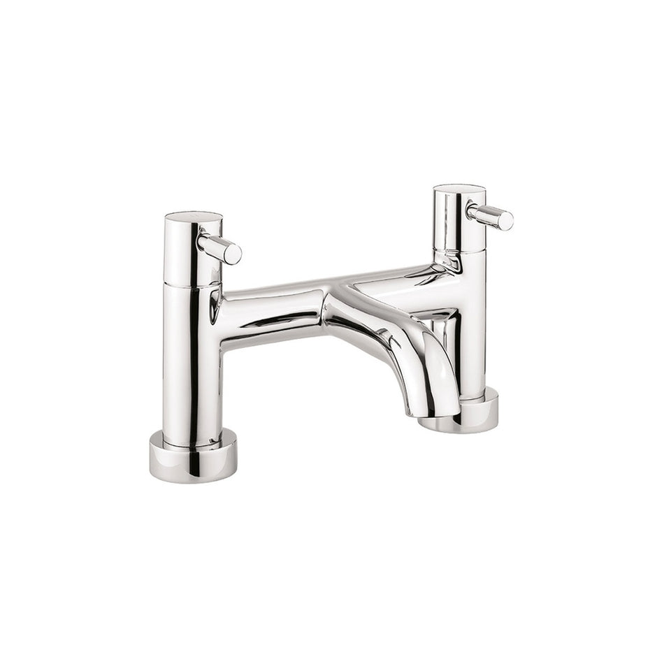 Crosswater Fusion Deck Mounted Dual Lever Bath Filler Tap - Chrome