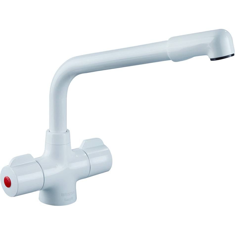 Bristan Manhattan Easyfit Mono Kitchen Mixer Tap - White