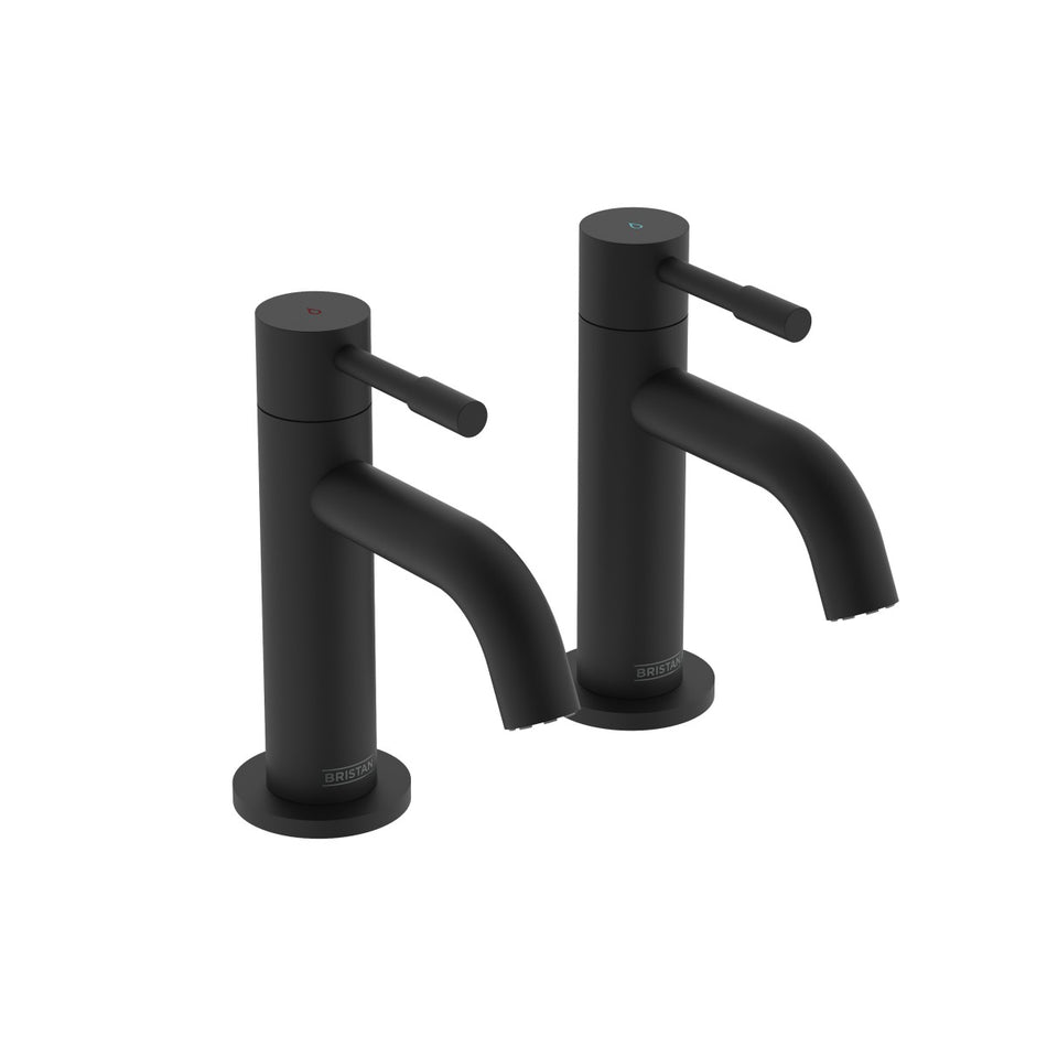 Bristan Mila Basin Pillar Tap - Black