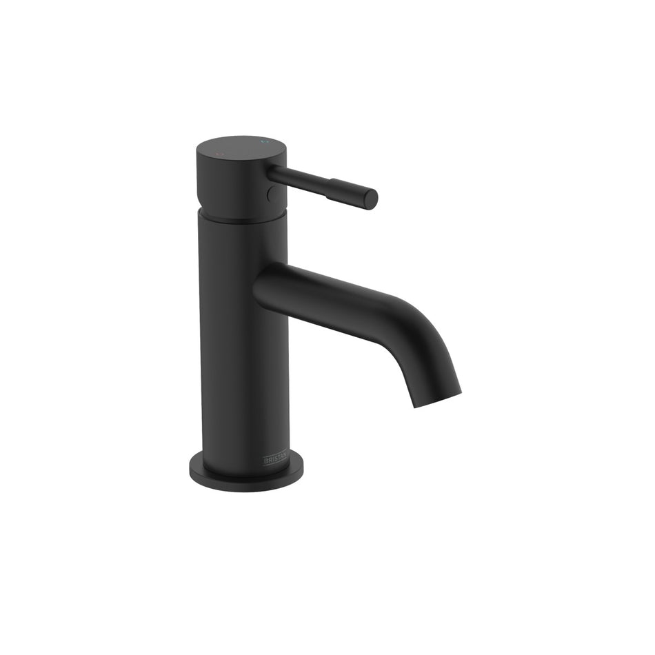 Bristan Mila Basin Mixer Tap With Clicker Waste - Black