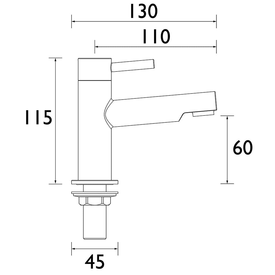 Bristan Mios Basin Pillar Taps - Chrome