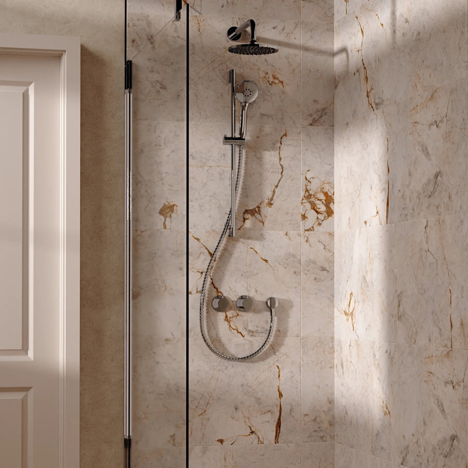 Crosswater Module 2 Outlet Thermostatic Concealed Shower Set 2 With 200mm Head and Wall Mounted Arm - Chrome